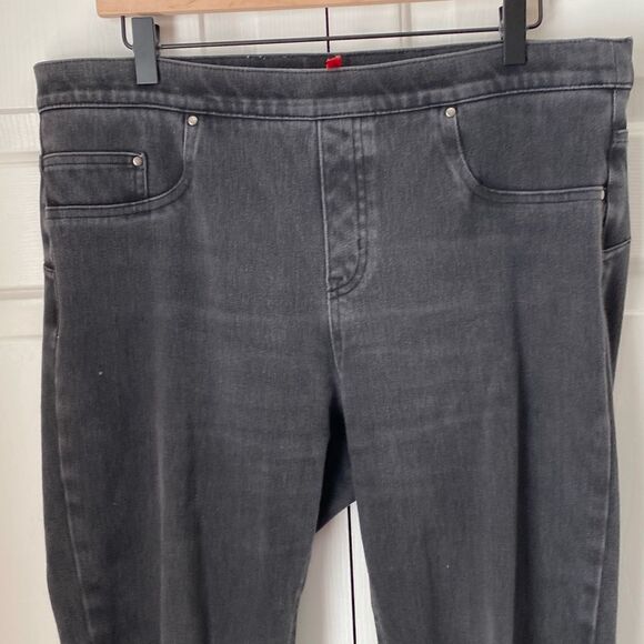 Spanx Jeans Womens XL Gray Pull On Skinny Ankle Denim Cotton‎ Stretch - Picture 2 of 8